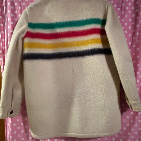 Vintage Genuine Hudson Bay Point blanket fabric jacket. No size - Picture 2 of 3
